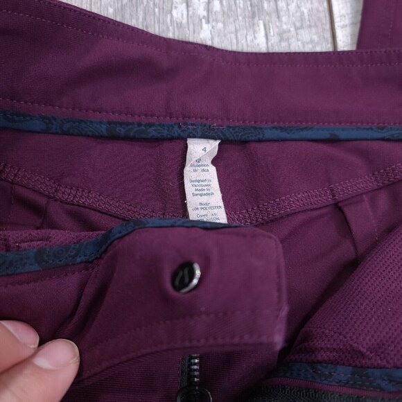 Lululemon Womens Urbanite Pants Size 4 Plum Purple Lightweight Commute Trouser - Picture 7 of 9
